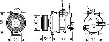 Ava Quality Cooling AIAK329 - Компрессор кондиционера unicars.by