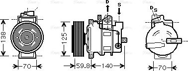 Ava Quality Cooling AIAK295 - Компрессор кондиционера unicars.by