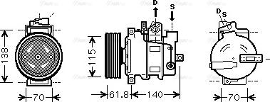 Ava Quality Cooling AIAK263 - Компрессор кондиционера unicars.by