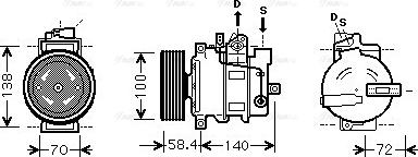 Ava Quality Cooling AI K262 - Компрессор кондиционера unicars.by