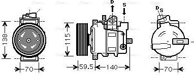 Ava Quality Cooling AIAK284 - Компрессор кондиционера unicars.by