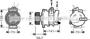 Ava Quality Cooling AIAK287 - Компрессор кондиционера unicars.by