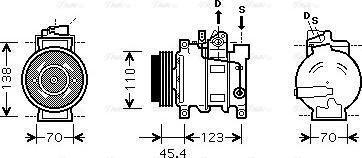 Ava Quality Cooling AIAK227 - Компрессор кондиционера unicars.by