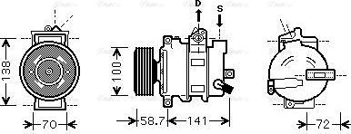 Ava Quality Cooling AIAK279 - Компрессор кондиционера unicars.by