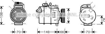 Ava Quality Cooling AI K275 - Компрессор кондиционера unicars.by