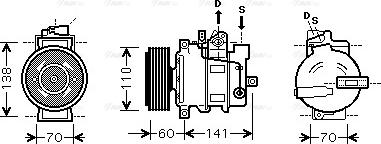 Ava Quality Cooling AI K271 - Компрессор кондиционера unicars.by