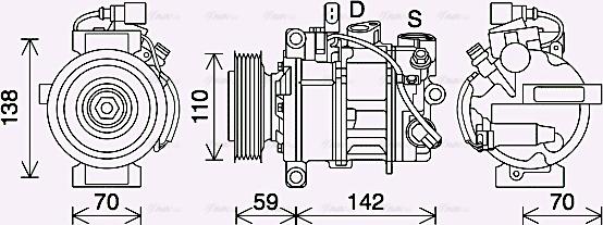 Ava Quality Cooling AIK410 - Компрессор кондиционера unicars.by