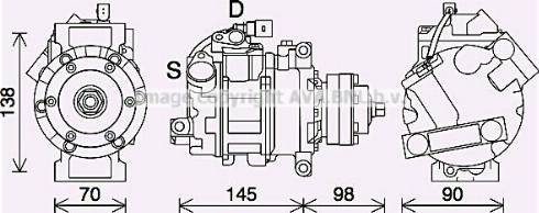 Ava Quality Cooling AIK423 - Компрессор кондиционера unicars.by