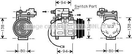 Ava Quality Cooling AI K181 - Компрессор кондиционера unicars.by