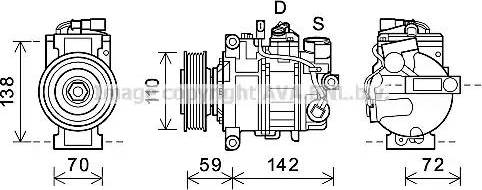 Ava Quality Cooling AIK396 - Компрессор кондиционера unicars.by