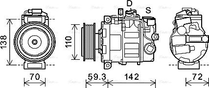 Ava Quality Cooling AIK398 - Компрессор кондиционера unicars.by