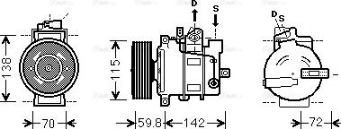 Ava Quality Cooling AIK343 - Компрессор кондиционера unicars.by