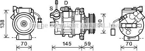 Ava Quality Cooling AIK342 - Компрессор кондиционера unicars.by