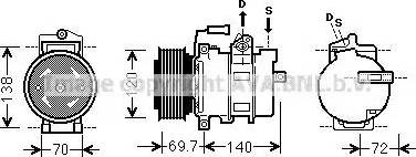 Ava Quality Cooling AIK312 - Компрессор кондиционера unicars.by