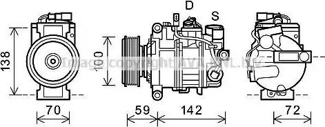 Ava Quality Cooling AIK338 - Компрессор кондиционера unicars.by