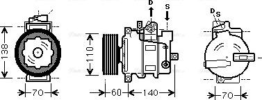 Ava Quality Cooling AI K266 - Компрессор кондиционера unicars.by