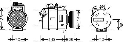 Ava Quality Cooling AI K282 - Компрессор кондиционера unicars.by