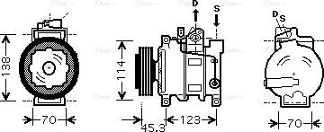 Ava Quality Cooling AI K276 - Компрессор кондиционера unicars.by