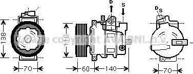 Ava Quality Cooling AI K272 - Компрессор кондиционера unicars.by