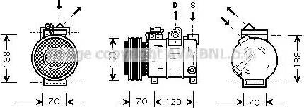 Ava Quality Cooling AL K016 - Компрессор кондиционера unicars.by