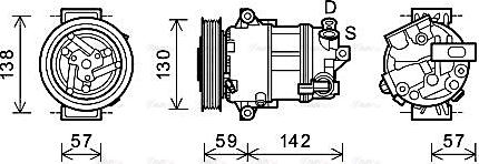 Ava Quality Cooling ALAK126 - Компрессор кондиционера unicars.by