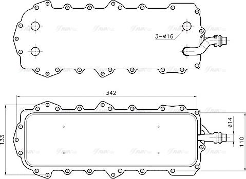 Ava Quality Cooling AU3352 - Масляный радиатор, двигательное масло unicars.by