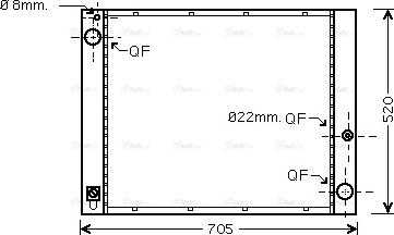 Ava Quality Cooling AU 2183 - Радиатор, охлаждение двигателя unicars.by