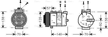 Ava Quality Cooling AUAK056 - Компрессор кондиционера unicars.by