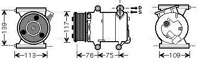 Ava Quality Cooling AUAK185 - Компрессор кондиционера unicars.by