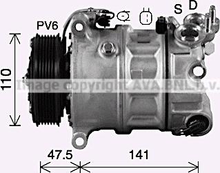 Ava Quality Cooling AUK341 - Компрессор кондиционера unicars.by