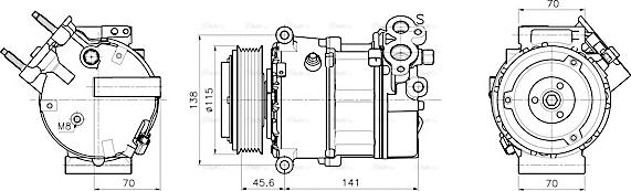 Ava Quality Cooling AUAK354 - Компрессор кондиционера unicars.by