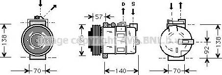 Ava Quality Cooling AU K056 - Компрессор кондиционера unicars.by