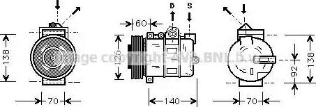 Ava Quality Cooling AU K050 - Компрессор кондиционера unicars.by