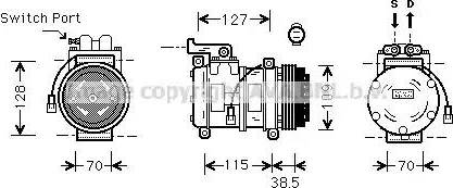 Ava Quality Cooling AU K027 - Компрессор кондиционера unicars.by