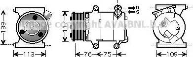 Ava Quality Cooling AU K185 - Компрессор кондиционера unicars.by