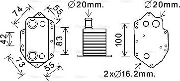 Ava Quality Cooling BW3554 - Масляный радиатор, двигательное масло unicars.by