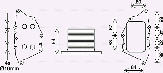 Ava Quality Cooling BW3572 - Масляный радиатор, двигательное масло unicars.by