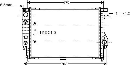 Ava Quality Cooling BW 2092 - Радиатор, охлаждение двигателя unicars.by