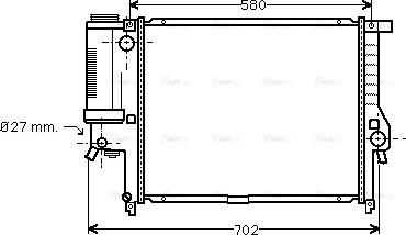 Ava Quality Cooling BW 2195 - Радиатор, охлаждение двигателя unicars.by