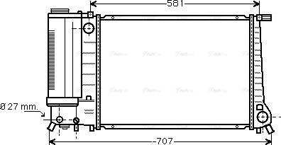 Ava Quality Cooling BW 2163 - Радиатор, охлаждение двигателя unicars.by