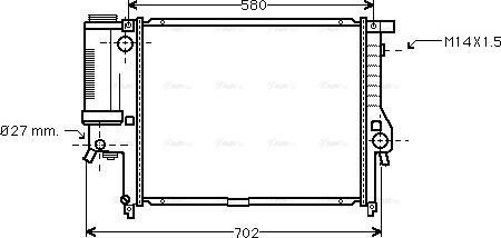 Ava Quality Cooling BW 2121 - Радиатор, охлаждение двигателя unicars.by