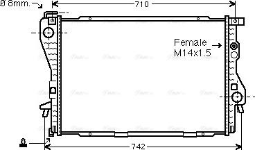 Ava Quality Cooling BW 2176 - Радиатор, охлаждение двигателя unicars.by