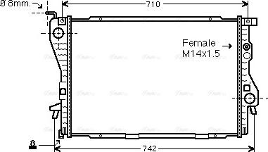 Ava Quality Cooling BW 2202 - Радиатор, охлаждение двигателя unicars.by