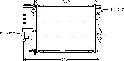 Ava Quality Cooling BWA2186 - Радиатор, охлаждение двигателя unicars.by