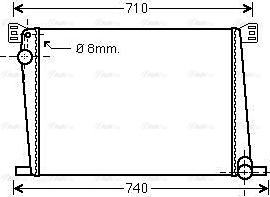 Ava Quality Cooling BWA2356 - Радиатор, охлаждение двигателя unicars.by