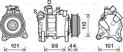 Ava Quality Cooling BWK498 - Компрессор кондиционера unicars.by