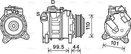 Ava Quality Cooling BWK492 - Компрессор кондиционера unicars.by