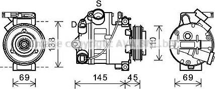 Ava Quality Cooling BWK444 - Компрессор кондиционера unicars.by