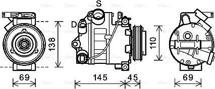 Ava Quality Cooling BWAK444 - Компрессор кондиционера unicars.by