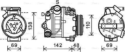 Ava Quality Cooling BWAK443 - Компрессор кондиционера unicars.by